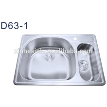 Fregaderos de cocina de doble bowl de acero inoxidable al por mayor